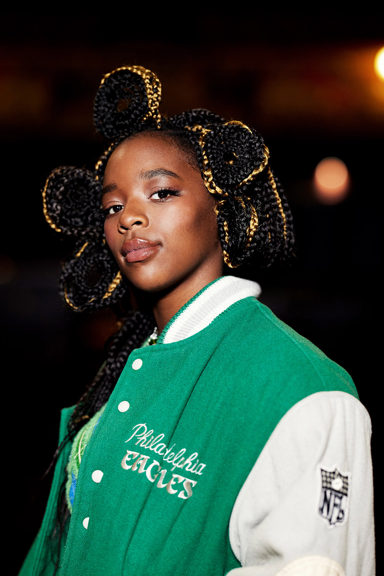 Corrina in front of the camera