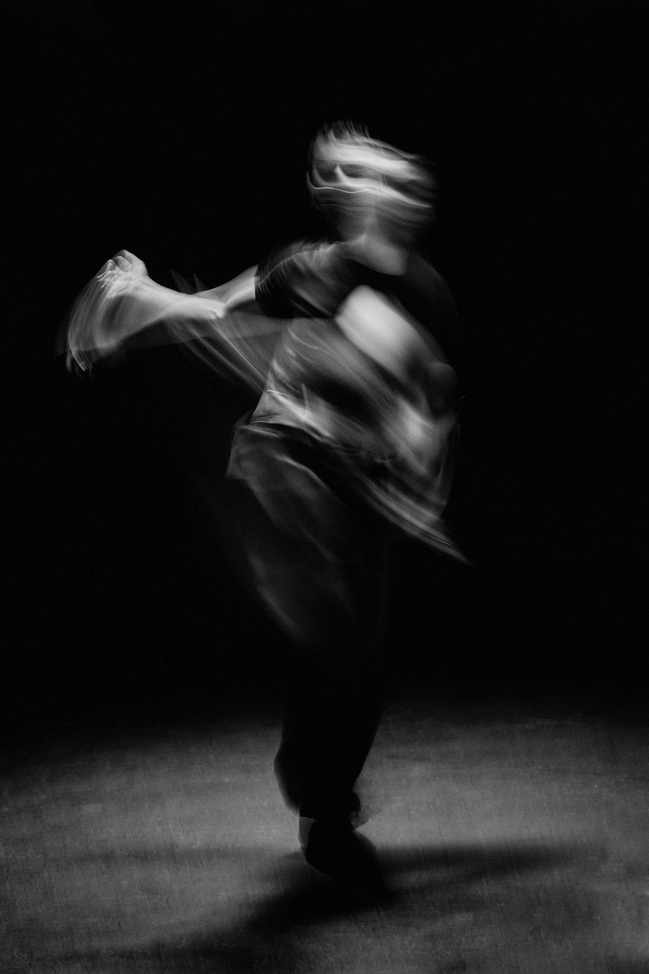 Out of focus image of a human-like silhouette